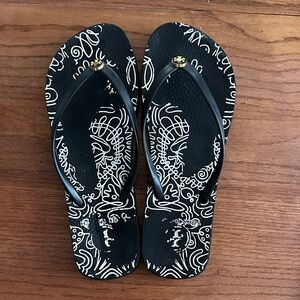 Tory Burch Black and White Sandals